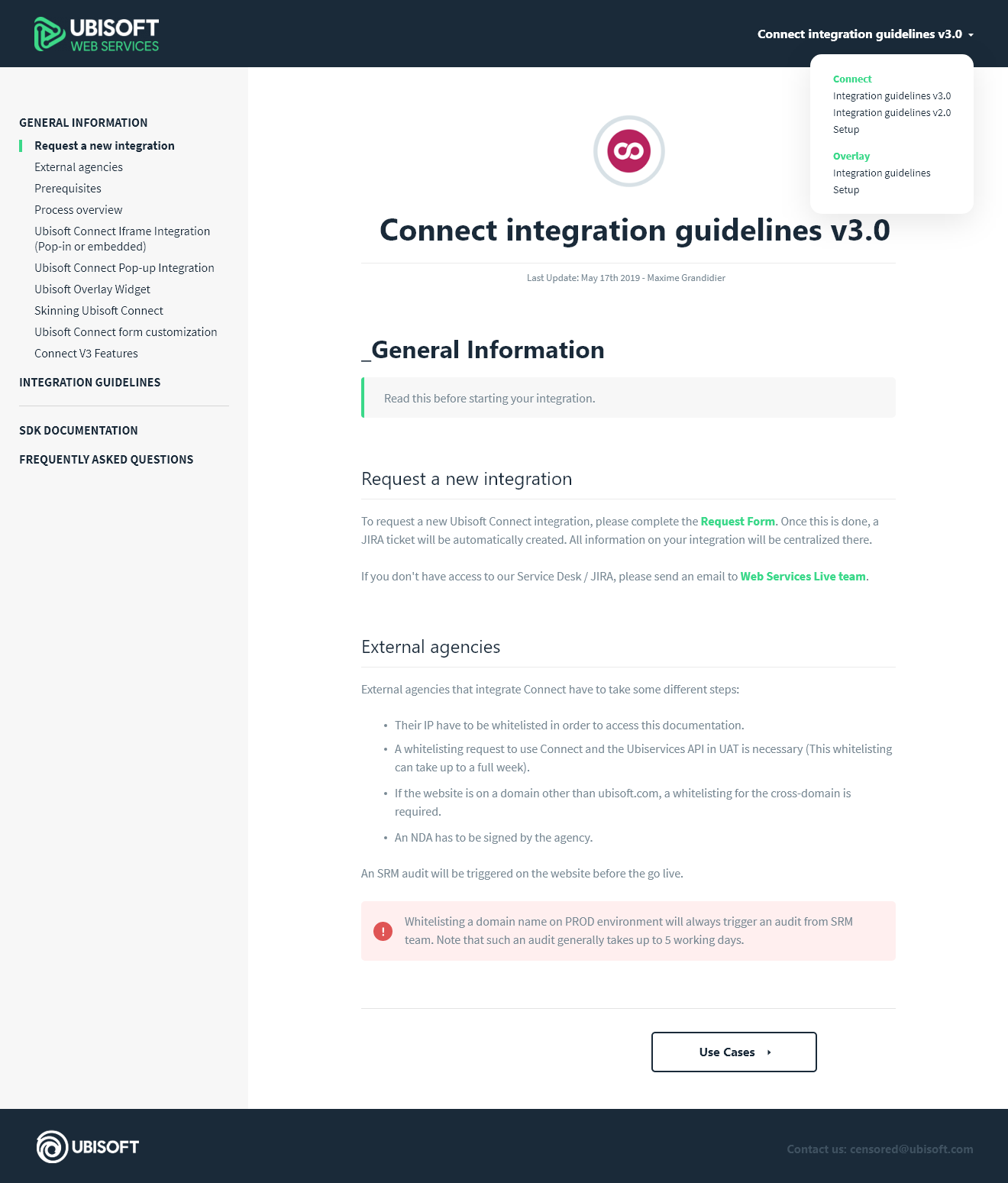 Ubisoft documentation home