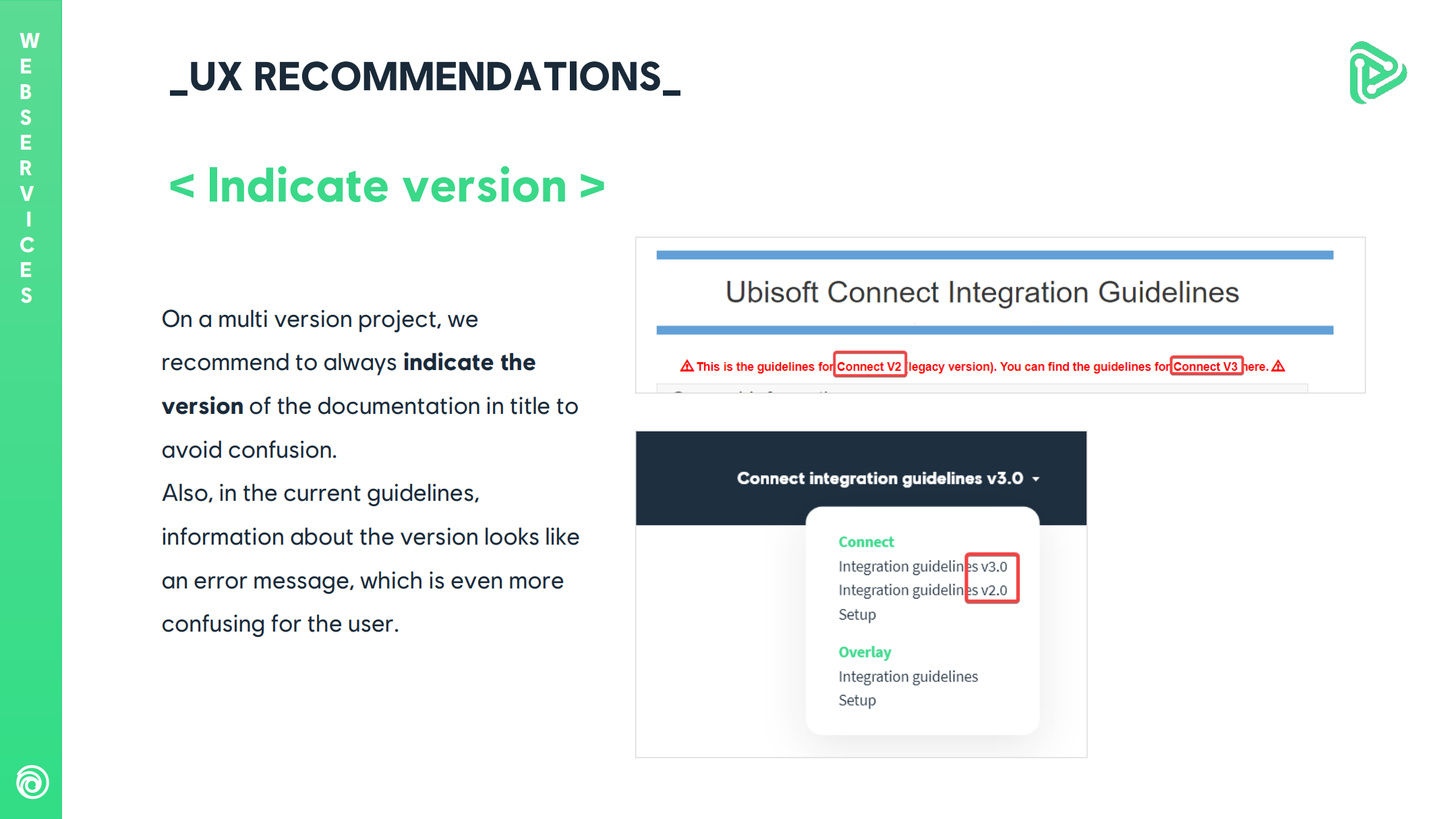 Ubisoft documentation version