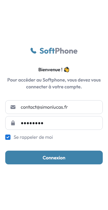 Softphone login